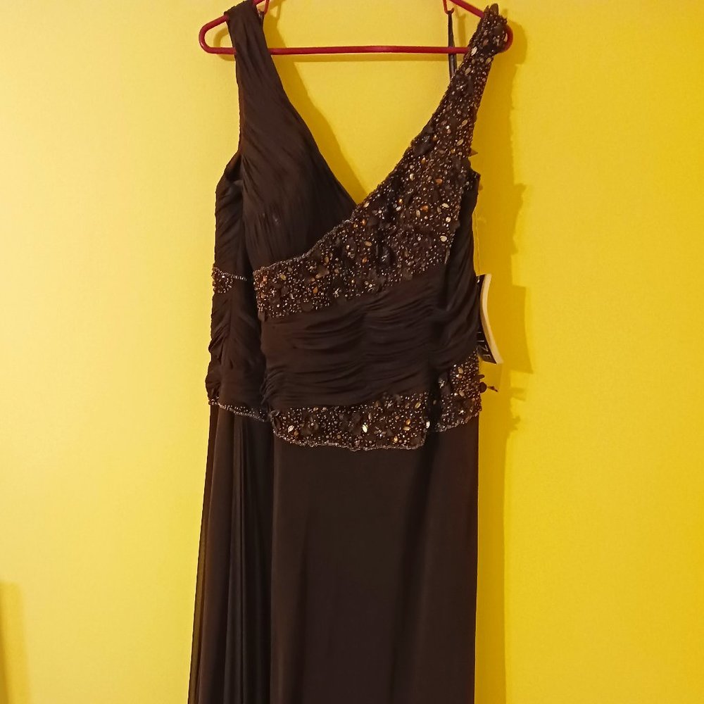 Charlize by 2be Social Chocolate Beaded Dress